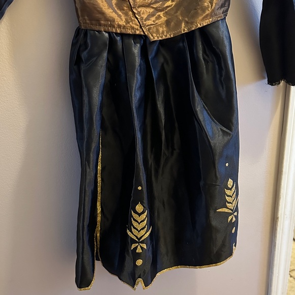 Disney frozen Anna Kids Black and Gold Costume - Picture 2 of 5